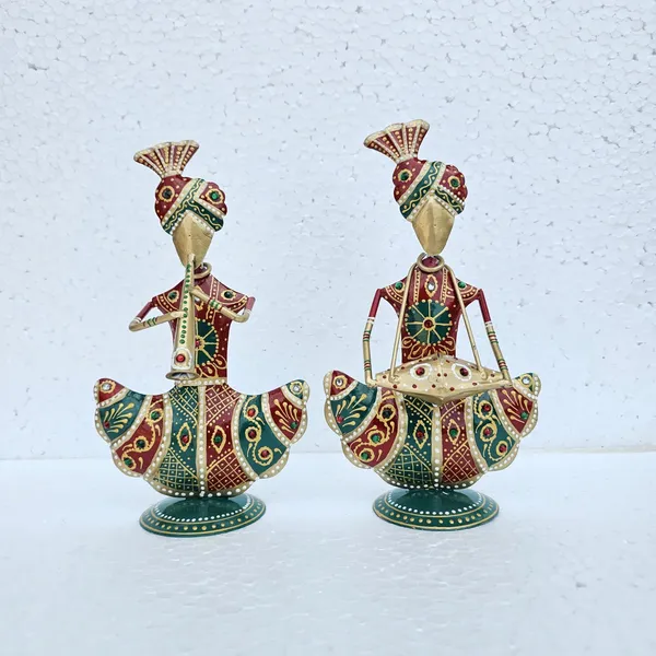 Handcrafted_Metal_Rajasthani_Tribal_Musician_Sitting_Showpiece_Set_of_2_(9_Inch)