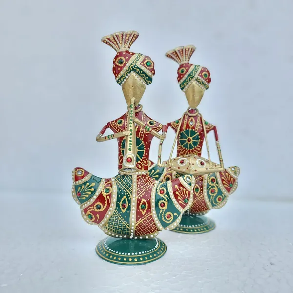 Handcrafted_Metal_Rajasthani_Tribal_Musician_Sitting_Showpiece_Set_of_2_(9_Inch)