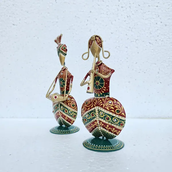 Handcrafted_Metal_Rajasthani_Tribal_Couple_Musician_Sitting_Showpiece_Set_of_2_(9_Inch)