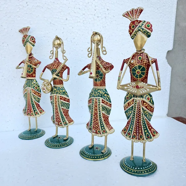 Handcrafted_Metal_Rajasthani_Tribal_Musician_Showpiece_Set_of_4_(13_Inch)