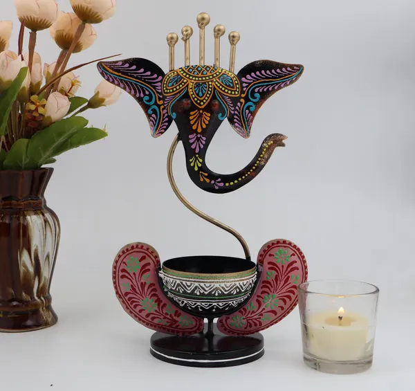 HANDICRAFY_VINAYAKA/_GANESHA_JI_/_IRON_TABLE_DECORATIVE_SHOWPIECE_TEALIGHT_CANDLE_HOLDER_/_DIYA_HOLDER_/_LOBAN_DHOOP_/_INCENSE_BURNER_/_GANESHA_TEA_LIGHT_CANDLE_HOLDER_FOR_DEWALI_DECORATION,_DIWALI_GIFT,_CORPORATE_GIFT,_TABLE_DECOR,_POOJA_ROOM_DECOR