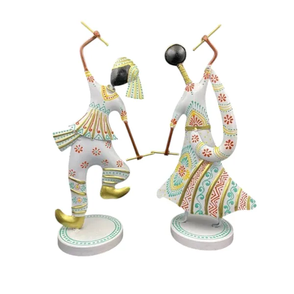 Handcrafted_Iron_SHowpiece_set_of_two_pair_Dandiya_dancing_couple