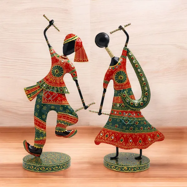 Handcrafted_Rajasthani_Dandiya_Dance_Metal_Figurines_(Set_of_2)_–_Vibrant_Iron_Folk_Art_Statues_for_Home_Decor,_Living_Room_&_Festive_Gifting_–_12.5"_Height
