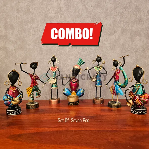 Handcrafted_Rajasthani_Musician_Figurine_Combo_–_Set_of_Seven_Exquisite_Home_Décor_Pieces_|_Vibrant_Folk_Art_Masterpiece(7Pc)