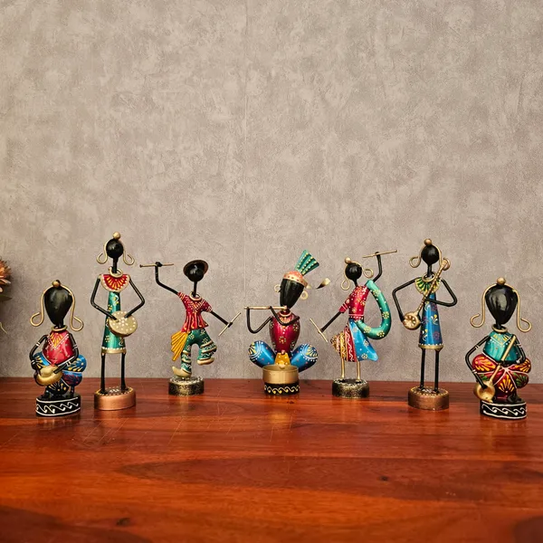 Handcrafted_Rajasthani_Musician_Figurine_Combo_–_Set_of_Seven_Exquisite_Home_Décor_Pieces_|_Vibrant_Folk_Art_Masterpiece(7Pc)