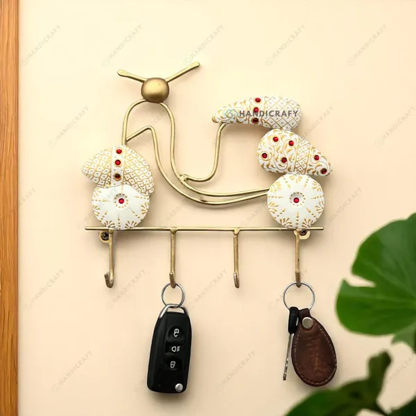 Handcrafted_Scooter_Shape_Metal_Key_Holder_|_4-Hook_Wall_Hanging_Key_Stand_|_Decorative_Iron_Key_Organizer_for_Home_&_Office