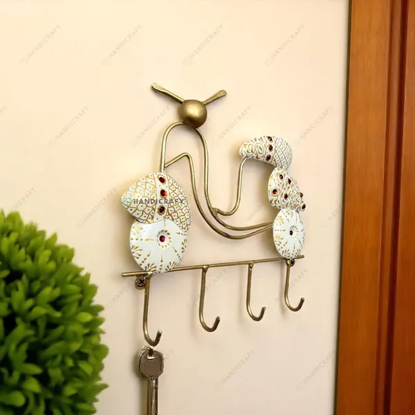 Handcrafted_Scooter_Shape_Metal_Key_Holder_|_4-Hook_Wall_Hanging_Key_Stand_|_Decorative_Iron_Key_Organizer_for_Home_&_Office