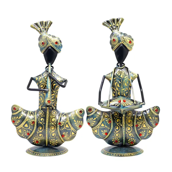 Handicrafy_Handcrafted_Metal_Musician_Couple_Showpiece_Set_of_2_|_Rustic_Blue–Gold_Finish_Iron_Figurines_for_Home_&_Office_Décor_(23_×_13_CM)