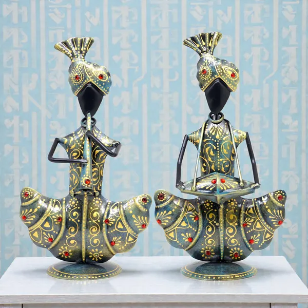 Handicrafy_Handcrafted_Metal_Musician_Couple_Showpiece_Set_of_2_|_Rustic_Blue–Gold_Finish_Iron_Figurines_for_Home_&_Office_Décor_(23_×_13_CM)
