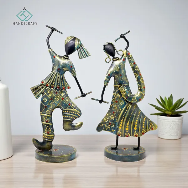Handicrafy_Rustic_Blue_Dandiya_Dancing_Couple_Showpiece_Set_of_2_|_32_cm_Metal_Handmade_Rajasthani_Figurines_|_Ethnic_Home_Decor
