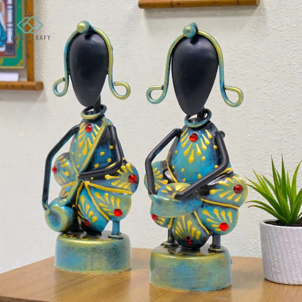 Handicrafy_Rustic_Blue_Mini_Tribal_Musician_Showpiece_Set_|_12.7_cm_Handmade_Iron_Figurines_for_Table_Decor_&_Home_Decoration_Items