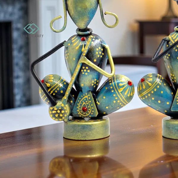 Handicrafy_Rustic_Blue_Sitting_Musician_Couple_Showpiece_Set_of_2_|_18_cm_Metal_Handmade_Figurines_|_Ethnic_Rajasthani_Home_Decor