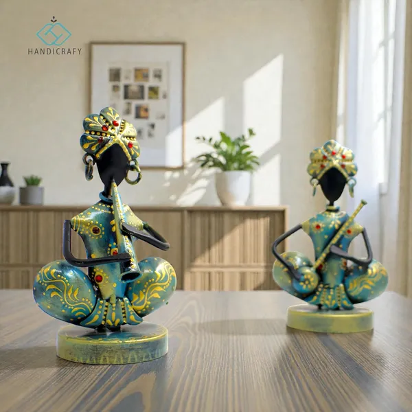 Handicrafy_Rustic_Blue_Sitting_Musician_Couple_Showpiece_|_18_cm_Metal_Handmade_Rajasthani_Figurines_|_Traditional_Home_Decor_Set_of_2
