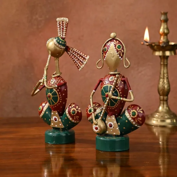 Handcrafted_Metal_Rajasthani_Tribal_Musician_Sitting_Showpiece_Set_of_2_(7_Inch)