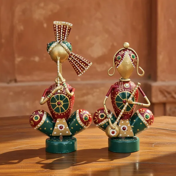 Handcrafted_Metal_Rajasthani_Tribal_Musician_Sitting_Showpiece_Set_of_2_(7_Inch)