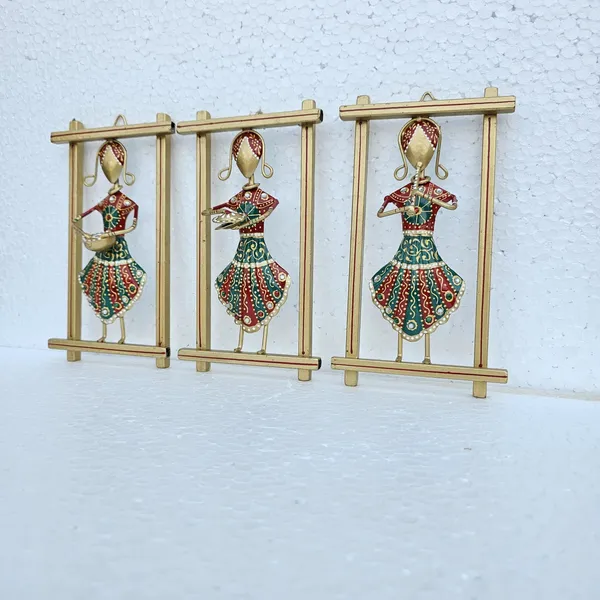 Handcrafted_Metal_Rajasthani_Tribal_Musician_Wall_Hanging_Frame_Set_of_3_(9.5_Inch)