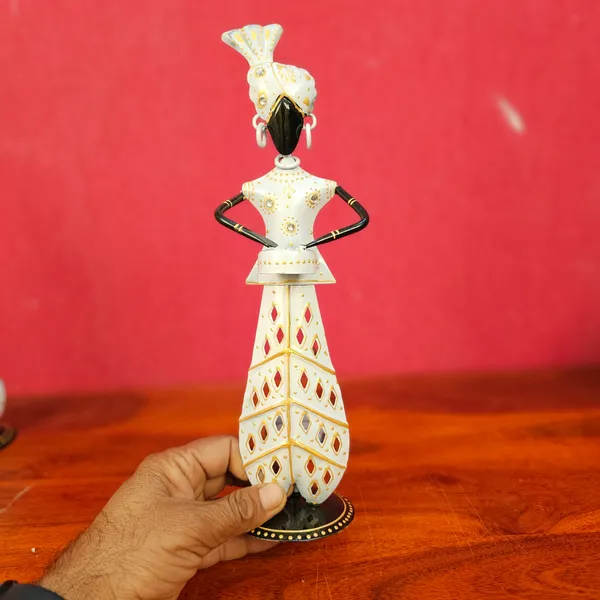 Handicrafy_Metal_Musician_T_light_Set_of_TwoTable_Decorative_Showpiece_White_Finish