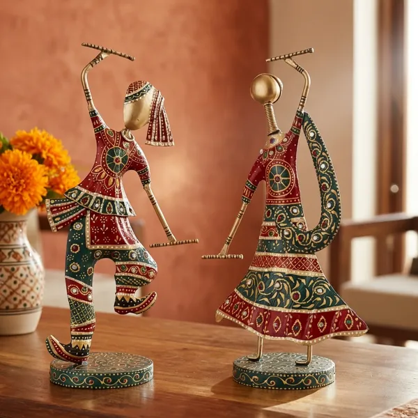 Handcrafted_Metal_Rajasthani_Tribal_Dancing_Couple_Showpiece_Set_of_2_(12_Inch_)