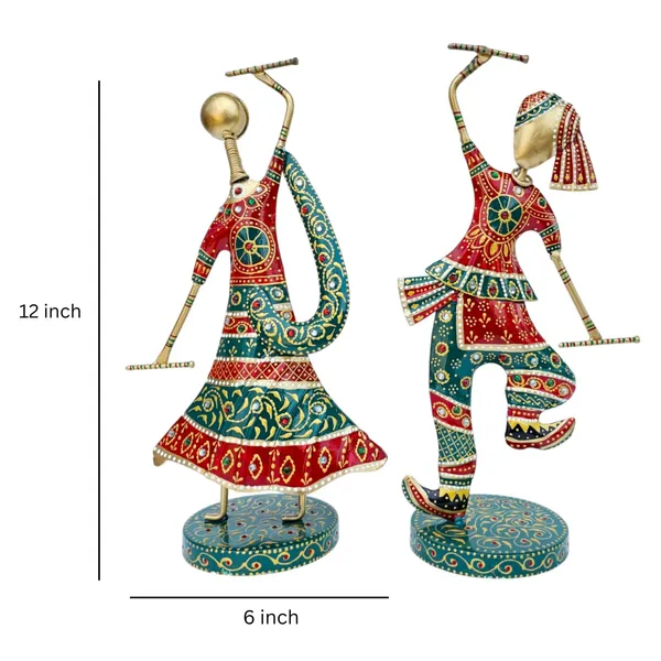 Handcrafted_Metal_Rajasthani_Tribal_Dancing_Couple_Showpiece_Set_of_2_(12_Inch_)