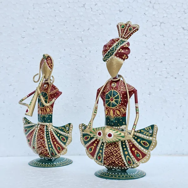 Handcrafted_Metal_Rajasthani_Tribal_Musician_Sitting_Showpiece_Set_of_2_(9_Inch)