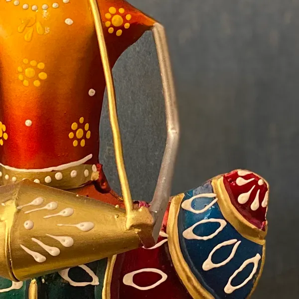 Metal__Multicolour__Musician_Table_Decor_Showpiece_Set_Of_2