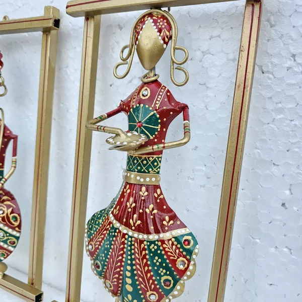 Handcrafted_Metal_Rajasthani_Tribal_Musician_Wall_Hanging_Frame_Set_of_2_(13_Inch_)