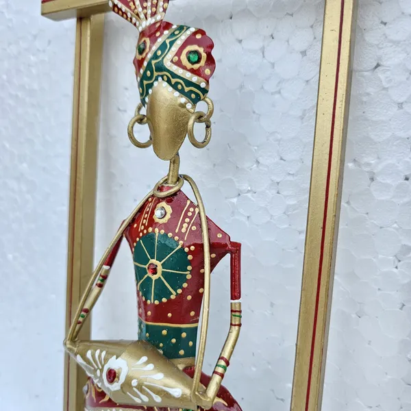 Handcrafted_Metal_Rajasthani_Tribal_Musician_Wall_Hanging_Frame_Set_of_2_(13_Inch_)