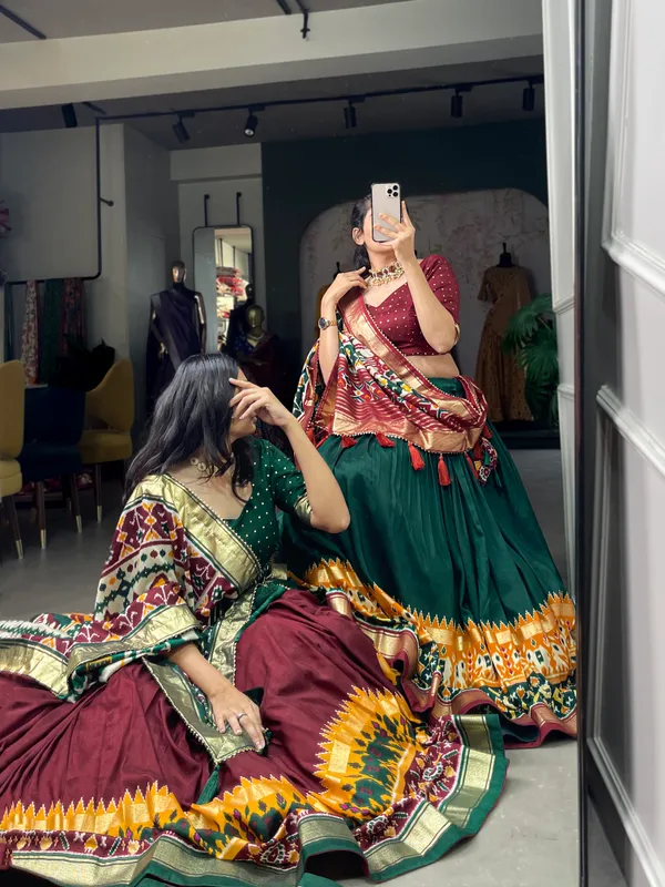 Green_Dola_Silk_Patola_Print_Traditional_Lehenga_Choli