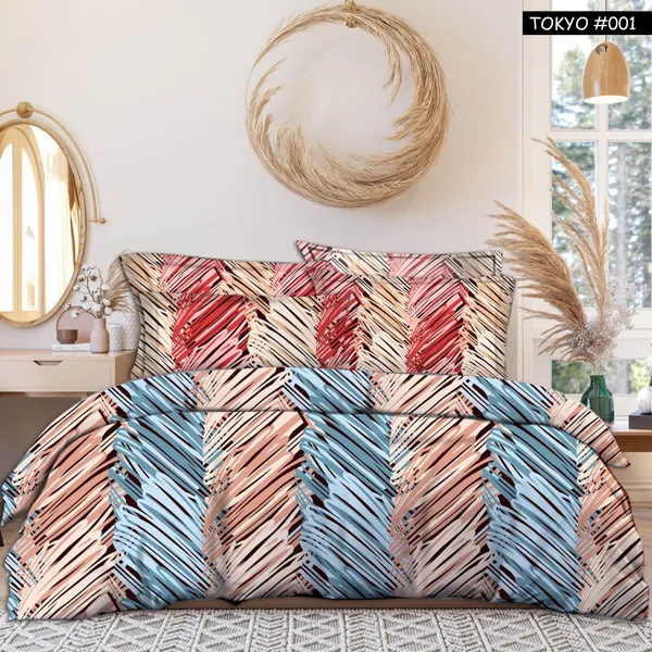King_Size_Flat_Bed_sheet_with_2_pillow_covers_108X108_INCHES