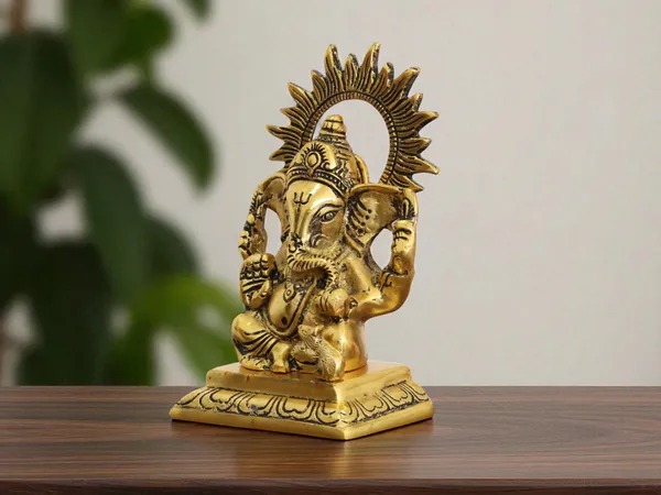 White_Metal_Gold_Plated_Ganesh_Sitting_On_Chocki_Showpiece_Idol_For_Home_DCor_And_Gift_Purpose_Decorative_Showpiece_-_15_Cm_(Aluminium)