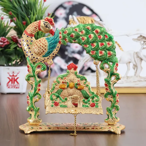 Metal_Laddu_Gopal_Jhulla_Palana_for_Janmastmi_Festive_Gold_Plated_with_Meenakri_Work_for_Your_Home,_Temple_Office,Gift_Article.