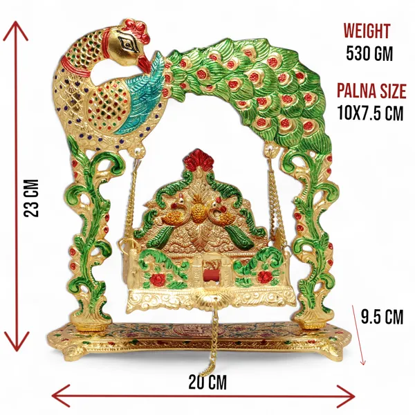 Metal_Laddu_Gopal_Jhulla_Palana_for_Janmastmi_Festive_Gold_Plated_with_Meenakri_Work_for_Your_Home,_Temple_Office,Gift_Article.