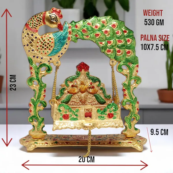 Metal_Laddu_Gopal_Jhulla_Palana_for_Janmastmi_Festive_Gold_Plated_with_Meenakri_Work_for_Your_Home,_Temple_Office,Gift_Article.