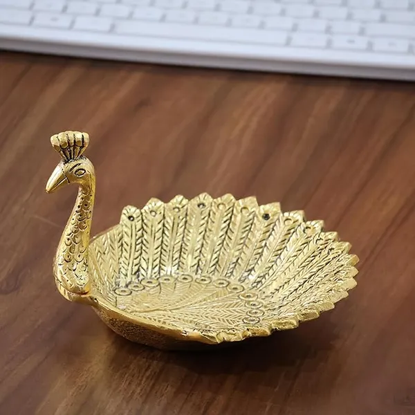 Hand_Crafted_Metal_Duck_Wing_Shape_Dryfruits_Tray_Perfect_for_Home_Centre_Table_Serving_Dry_Fruits_&_Fruits_(Golden,_Pack_of_1)