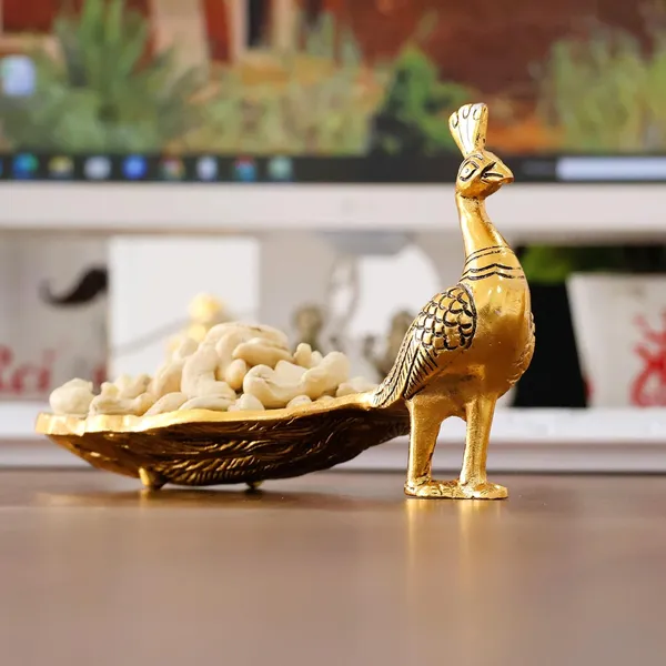 Hand_Crafted_Metal_Duck_Wing_Shape_Tray_Perfect_for_Home_Centre_Table_Serving_Dry_Fruits_(Golden,_Pack_of_1)