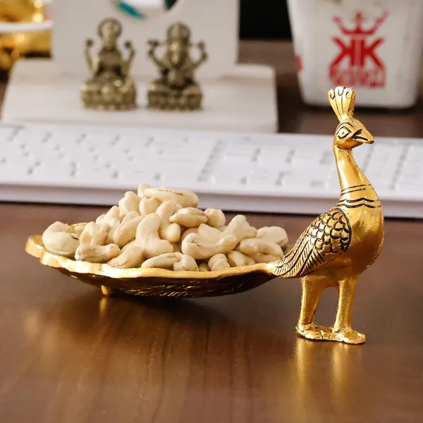 Hand_Crafted_Metal_Duck_Wing_Shape_Tray_Perfect_for_Home_Centre_Table_Serving_Dry_Fruits_(Golden,_Pack_of_1)