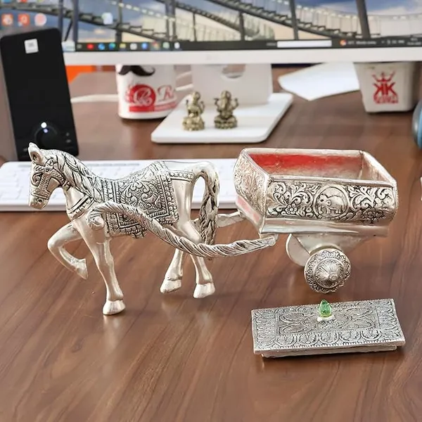 Horse_Cart_Metal_Statue_Aluminum_Plated_Metal_Horse_Cart_Murti_Showpiece_Religious_Figurines_Gift_Article_for_Home_and_Office_Table_and_Car_Dashboard_Decor_(Silver)