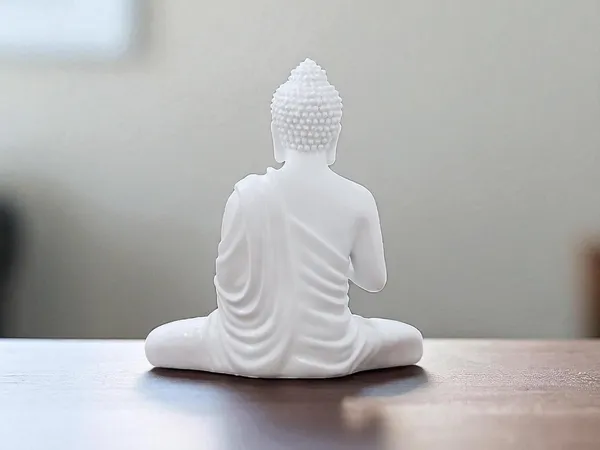 KridayKraft_Decorative_Buddha_Meditation_Pose_Statue,_White_Ceramic,_35_cm_Height,
