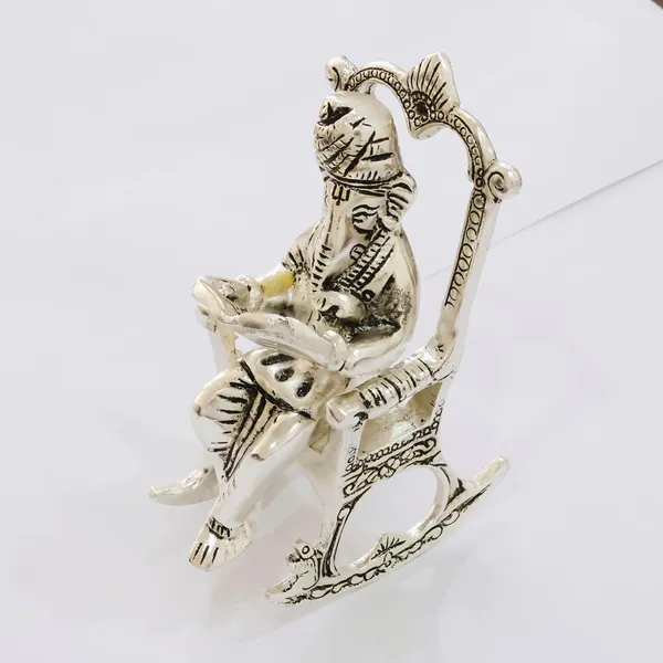 Metal_Chair_Ganesh_ganpati_Idol_with_Reading_Ramayan