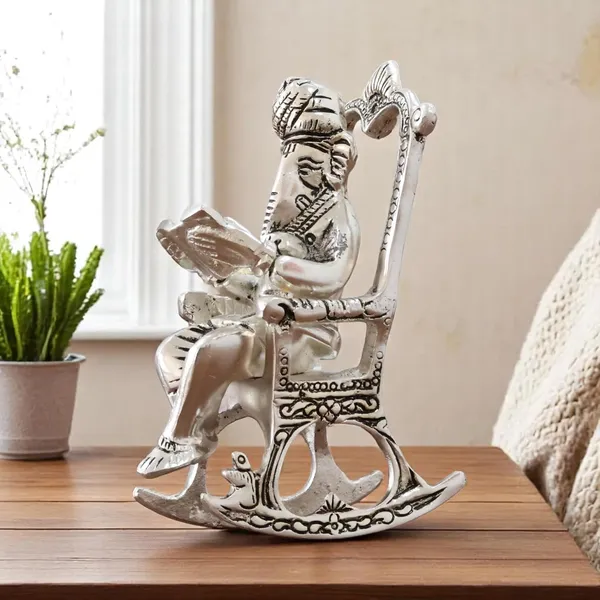 Metal_Chair_Ganesh_ganpati_Idol_with_Reading_Ramayan