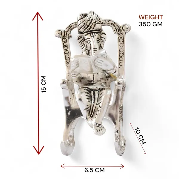 Metal_Chair_Ganesh_ganpati_Idol_with_Reading_Ramayan