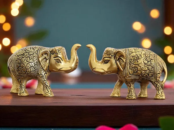 KridayKraft_Handcrafted_Intricately_Detailed_Gold-Plated_Metal_Elephant_Showpiece_Vastu-_Symbol_of_Prosperity,Friendly_Décor_for_Living_Room_for_Home_&_Office_Décor