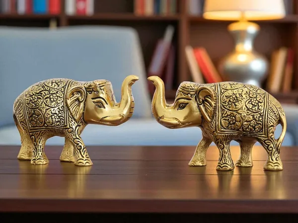 KridayKraft_Handcrafted_Intricately_Detailed_Gold-Plated_Metal_Elephant_Showpiece_Vastu-_Symbol_of_Prosperity,Friendly_Décor_for_Living_Room_for_Home_&_Office_Décor