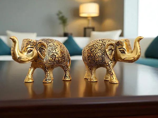 KridayKraft_Handcrafted_Intricately_Detailed_Gold-Plated_Metal_Elephant_Showpiece_Vastu-_Symbol_of_Prosperity,Friendly_Décor_for_Living_Room_for_Home_&_Office_Décor