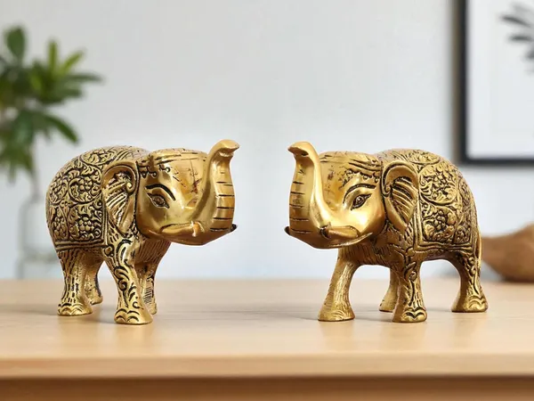 KridayKraft_Handcrafted_Intricately_Detailed_Gold-Plated_Metal_Elephant_Showpiece_Vastu-_Symbol_of_Prosperity,Friendly_Décor_for_Living_Room_for_Home_&_Office_Décor