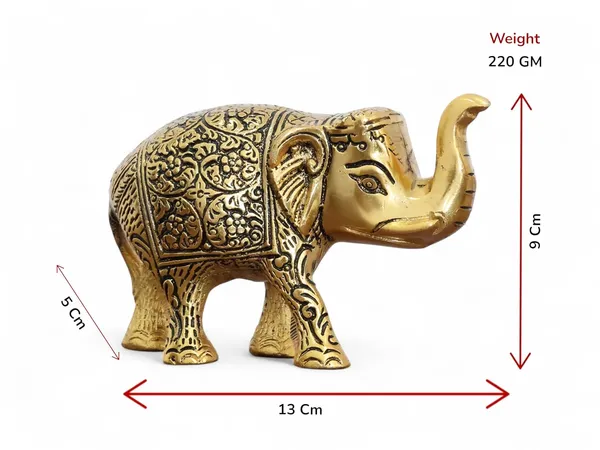 KridayKraft_Handcrafted_Intricately_Detailed_Gold-Plated_Metal_Elephant_Showpiece_Vastu-_Symbol_of_Prosperity,Friendly_Décor_for_Living_Room_for_Home_&_Office_Décor