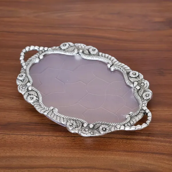 Decorative_Fiber_Tray_with_Metal_Floral_Border,_25_cm_Diameter