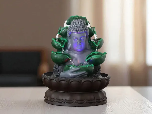 KridayKraft_Buddha_Face_Water_Fountain_Idol_Polyresin_Lotus_Water_Fountain_Showpiece_for_Home_Garden_Living_Room_Decor_Decoration_Gift_Items,_24_CM