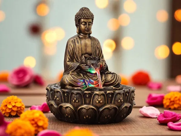 KridayKraft_Meditating_Buddha_Water_Fountain_Idol_Polyresin_Lotus_Water_Fountain_Showpiece_for_Home_Garden_Living_Room_Decor_Decoration_Gift_Items,