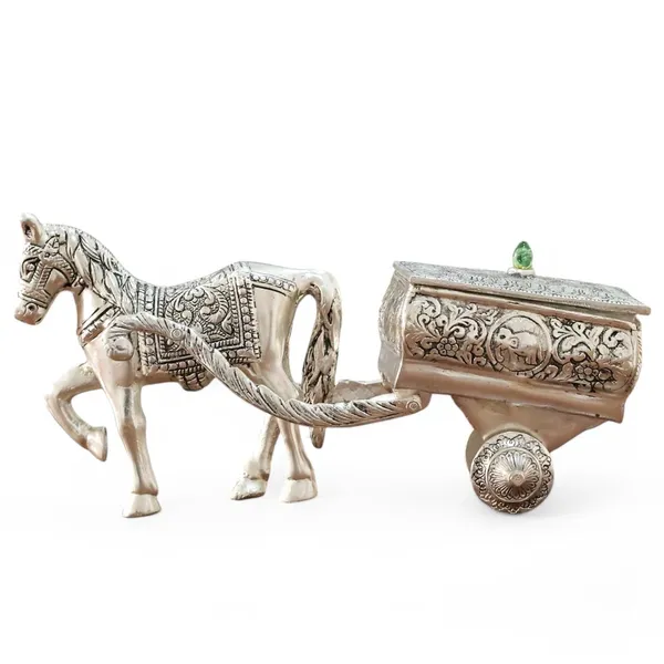 KridayKraft_Horse_Cart_Metal_Statue_Aluminum_Plated_Metal_Horse_Cart_Murti_Showpiece_Religious_Figurines_Gift_Article_for_Home_and_Office_Table_and_Car_Dashboard_Decor_(Silver)
